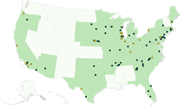 Map: Domestic Manufacturing of Medical Supplies